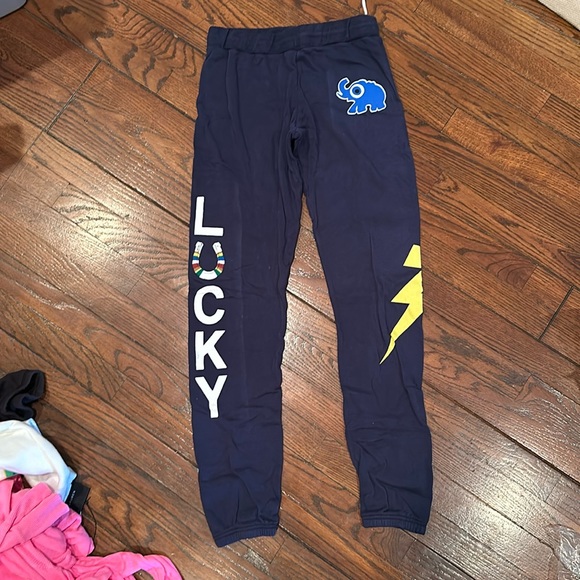 Lauren Moshi Pants - Lucky Cotton Sweatpants in Navy